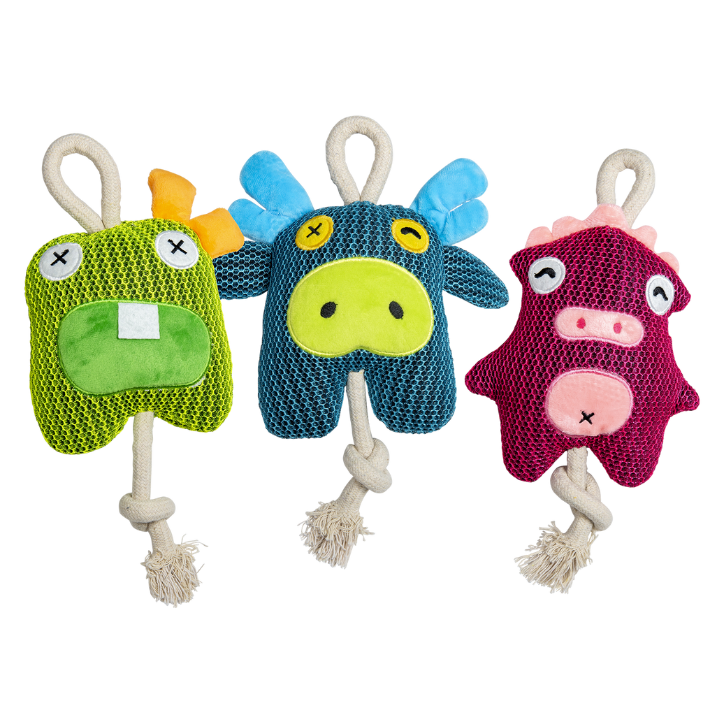 JV VELVETIES Kikker-Varken-Koe Assorti 28cm