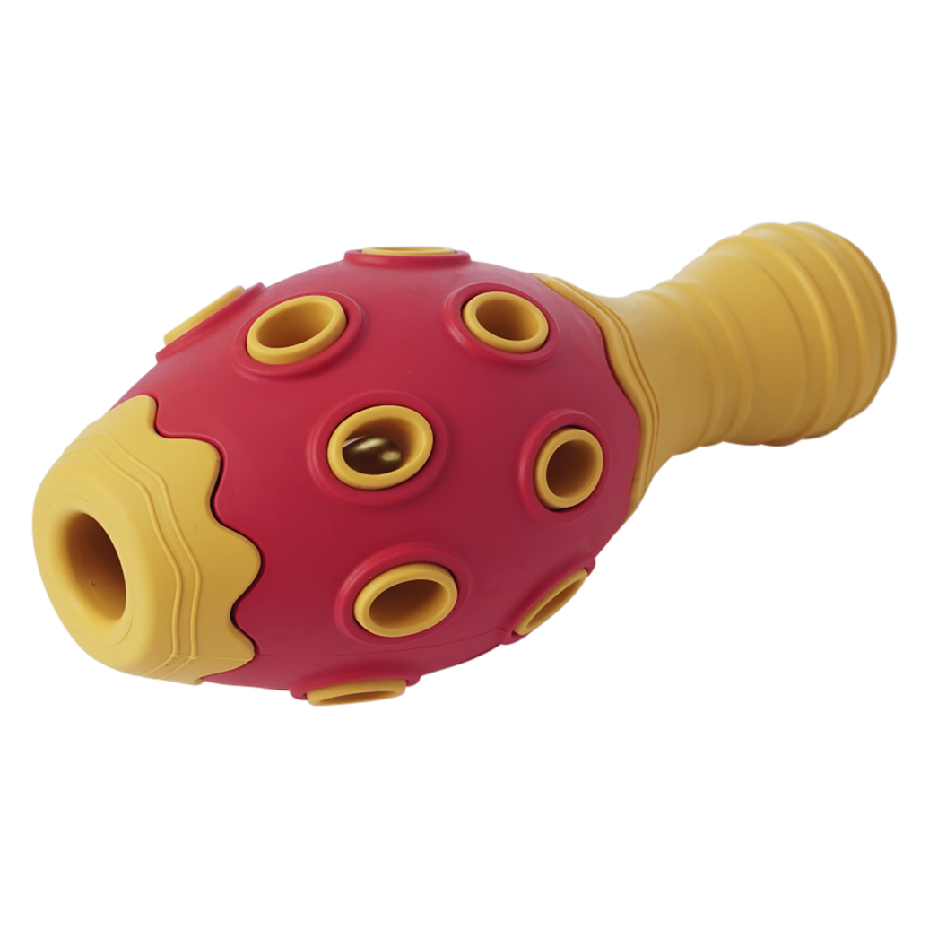 JV RUBBER TOYS Traktatie Bowlingkegel Rood/Geel-15,3cm