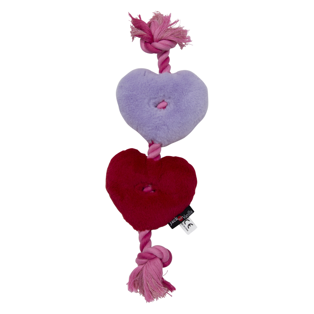 Knuffel Hartjes touw Roze