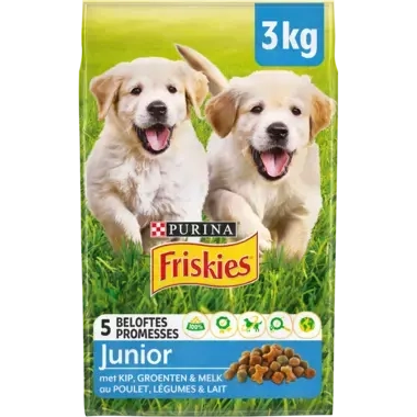 FRISKIES® JUNIOR Hondenvoer met kip, melk en groenten 3 kg