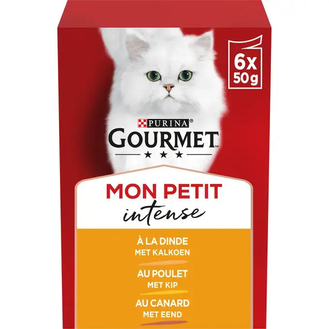 GOURMET™ Mon Petit Intense met Gevogelte (Kalkoen, Eend en Kip) 6x50g