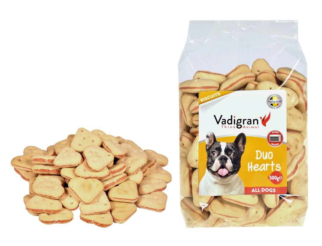 Snack dog Biscuits Duo Hearts 500g