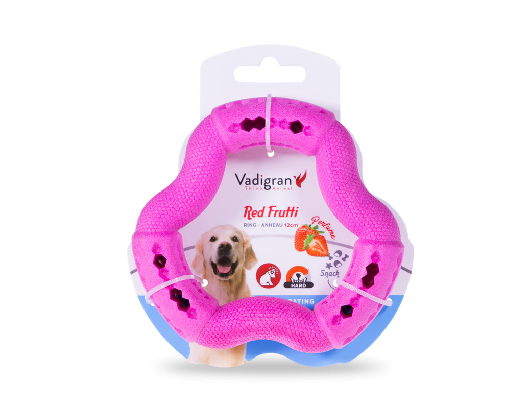 Toy dog TPR ring Red Frutti 12cm