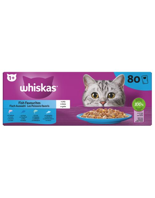 Whiskas Adult Vis Selectie In Gelei 80x85g