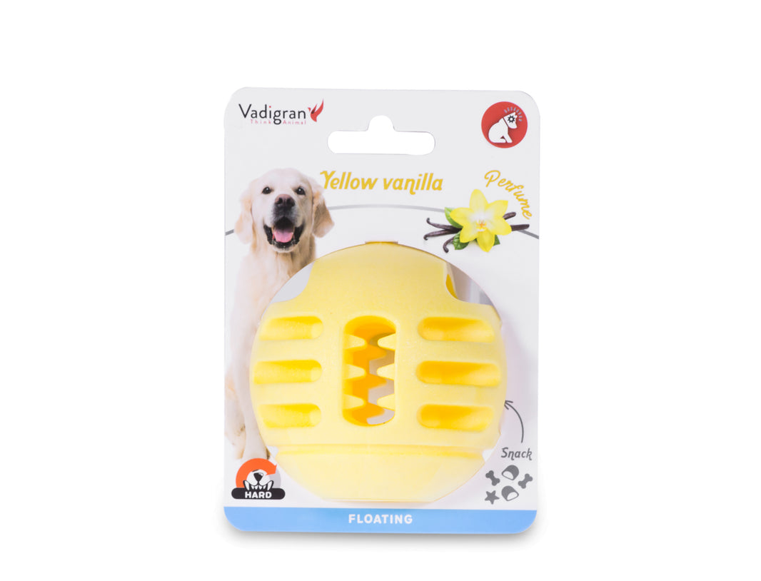 Toy dog TPR ball Yellow Vanilla 8cm