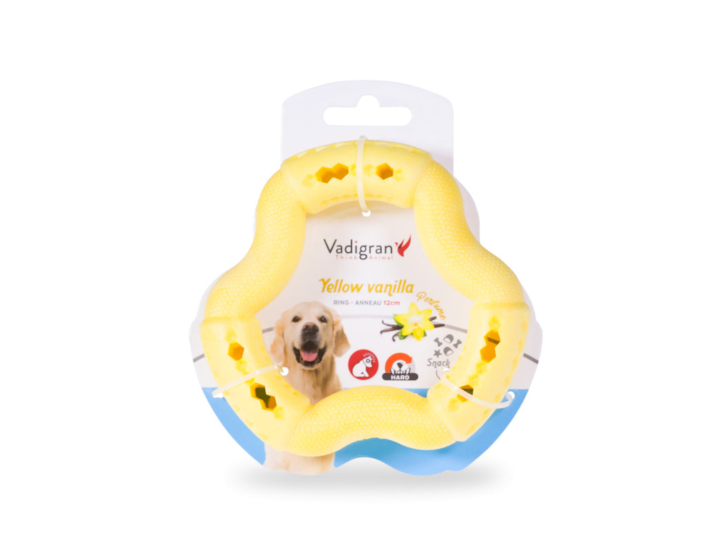 Toy dog TPR ring Yellow Vanilla 12cm