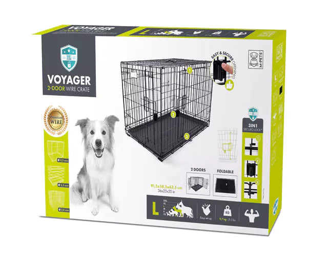 Voyager Draadkooi L + securo slot, 91,5x58,5x63,5