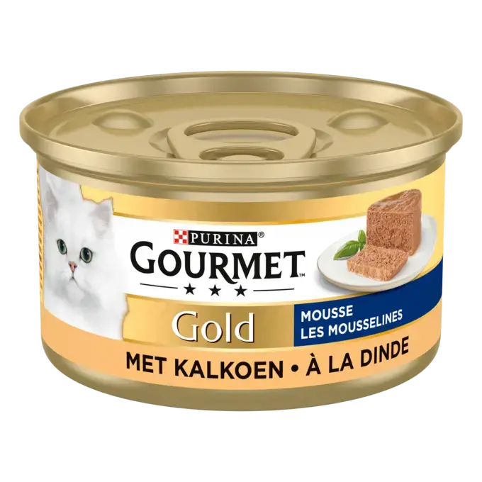 GOURMET™ Gold Mousse met Kalkoen kattenvoer nat 85g