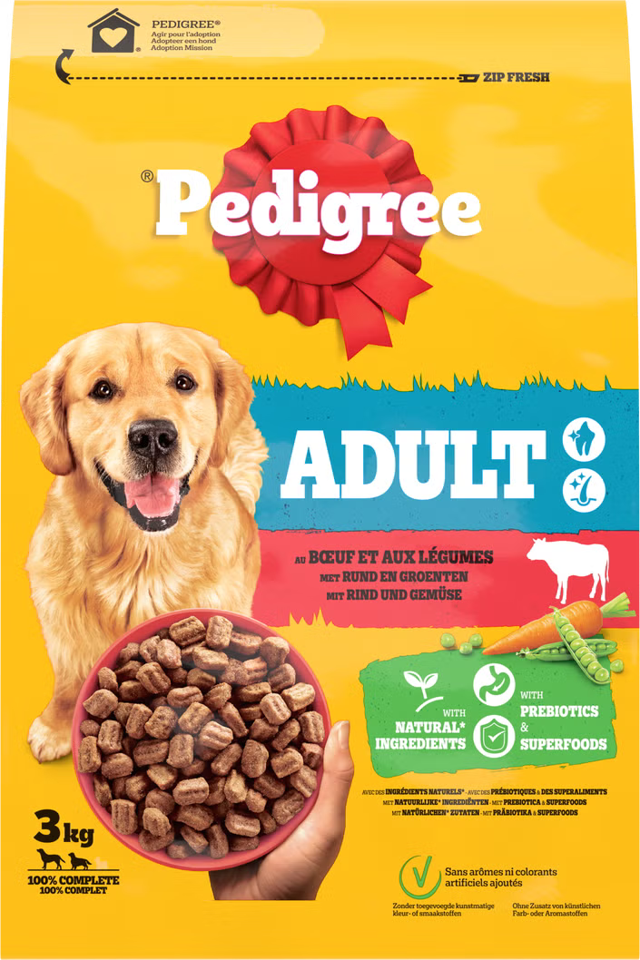 Pedigree Droog Adult met Rund en Groenten