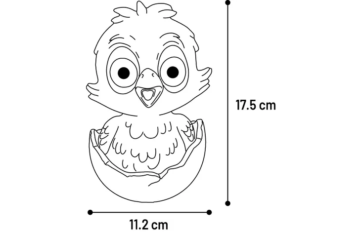 Speelgoed Beggy Kuiken Geel 17,5cm