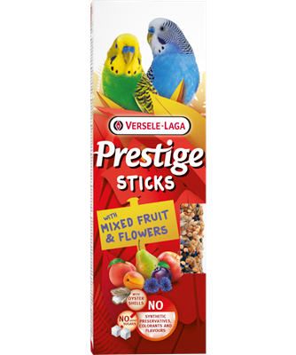 Prestige Sticks Kleine Parkieten met Gemengd Fruit & Bloemen 2x30g