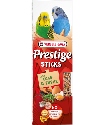 Prestige Sticks Kleine Parkieten met Ei & Tijm 2x30g