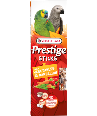 Prestige Sticks Papegaaien met Groenten & Paardenbloem 2x70g