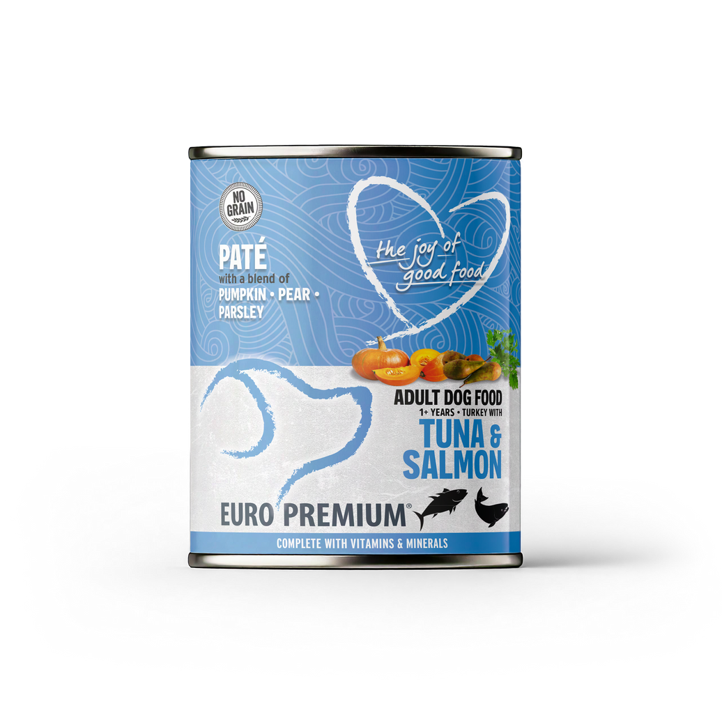 Pate Adult Kalkoen met Tonijn§Zalm geen granen 400g