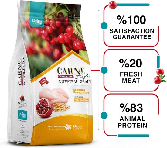 Carni Life ANCESTRAL GRAIN DOG CHICKHEN & POMEGRANATE PUPPY MINI 2.5 kg
