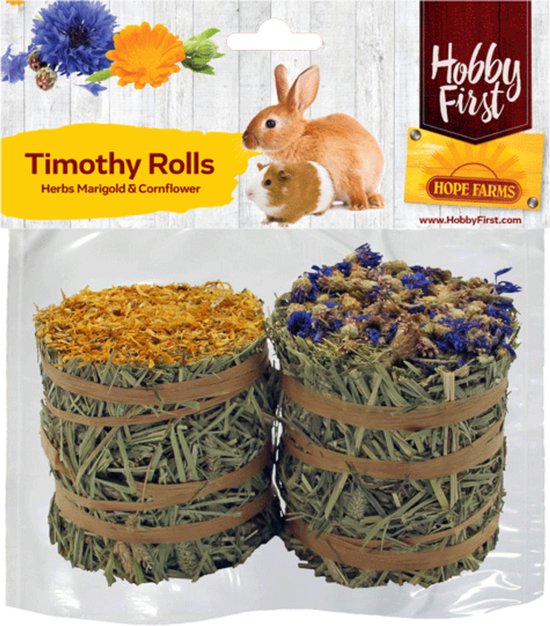 Hope Farms Timothy Rolls Gouds- & Korenbloem 200 gr