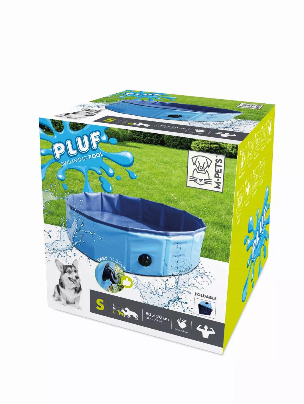 M-PETS PLUF zwembad S 80x20cm blauw