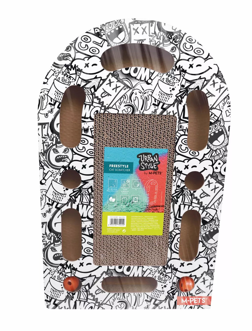 URBANSTYLE Freestyle kKrabkarton - Zwart & Wit