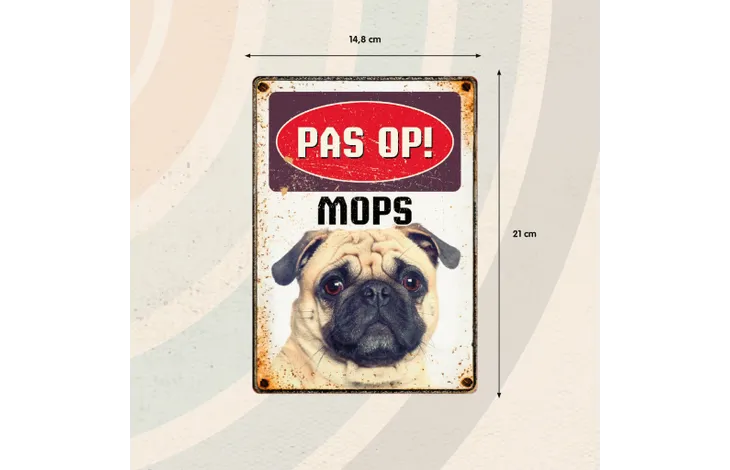 Bord Blik Mops (v) NL