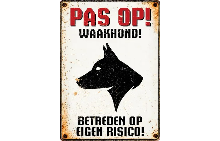 Bord Blik Waakhond Profil (v) NL