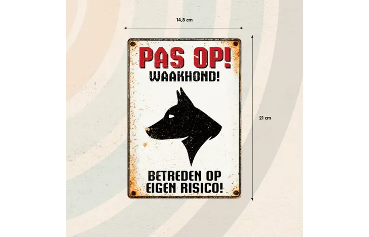 Bord Blik Waakhond Profil (v) NL