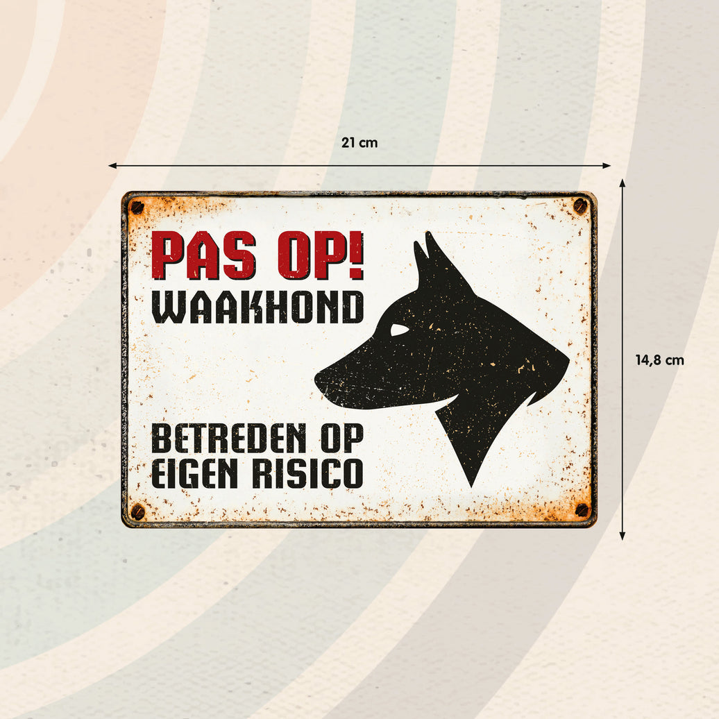 Bord Blik Waakhond (h) NL