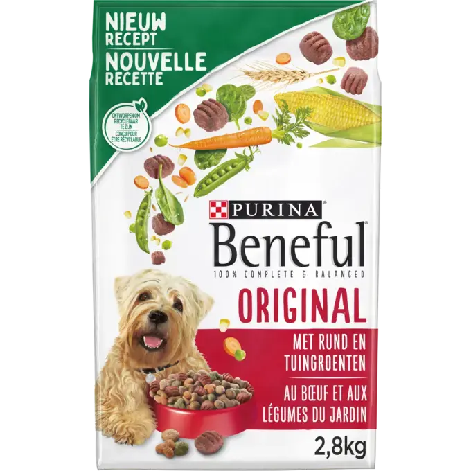 Beneful® Original brokken met Rund, Tuingroenten en Vitaminen 2.8kg