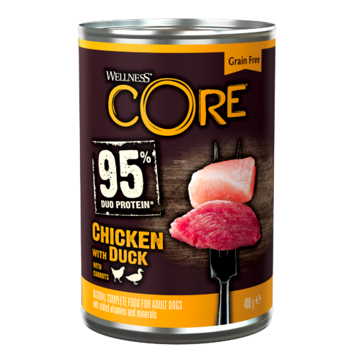 95% meat, Adult Kip met Eend met Wortelen 400g