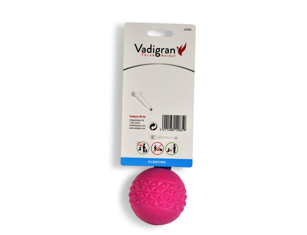 Toy dog TPR ball with rope Red Frutti 6,3cm