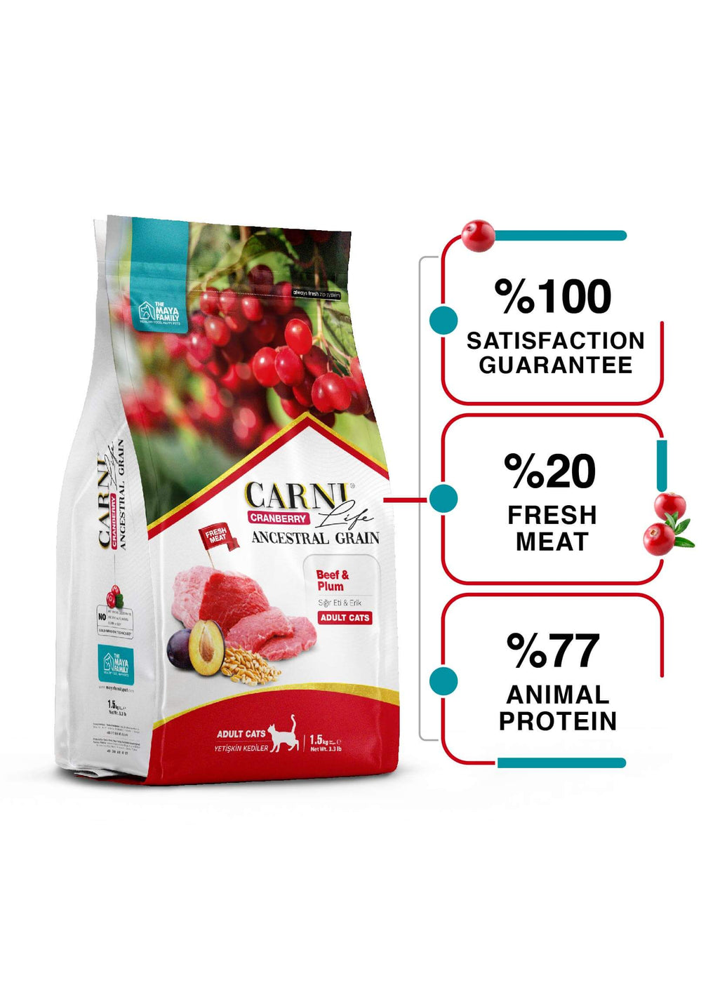 Carni Life Cranberry BEEF & PLUM Adult Cats