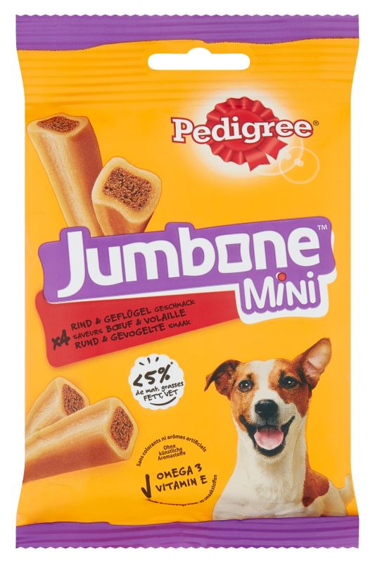 Pedigree Jumbone Mini Rund&Gevoegelte 4 stuks 160 g