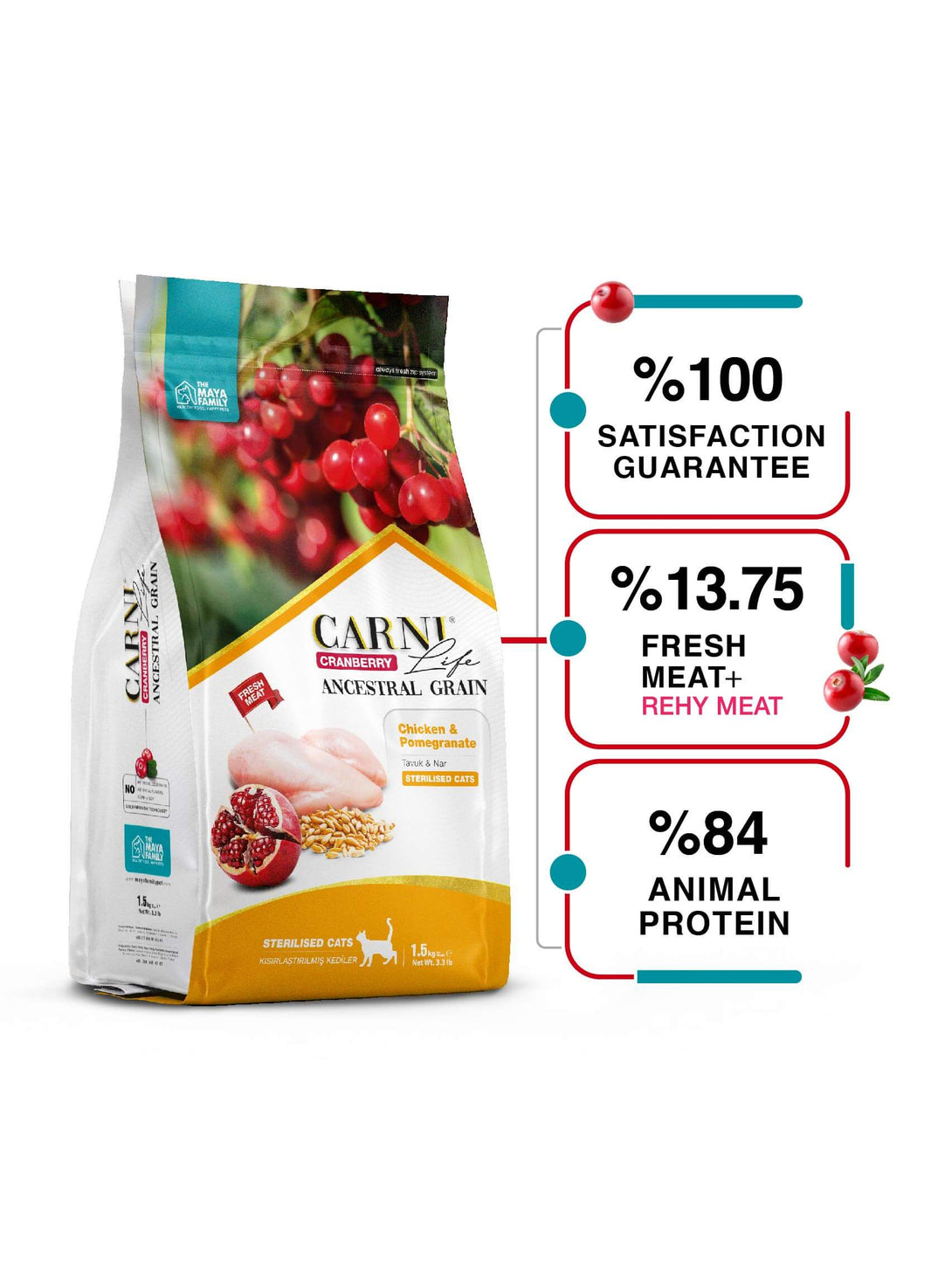 Carni Life Cranberry CHICKEN & POMEGRANATE STERILIZED Cat