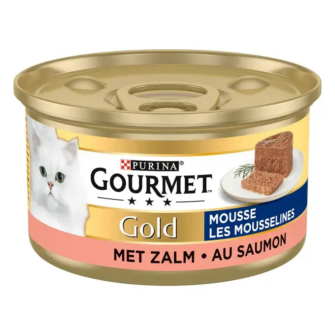 GOURMET™ Gold Mousse met Zalm kattenvoer nat 85g