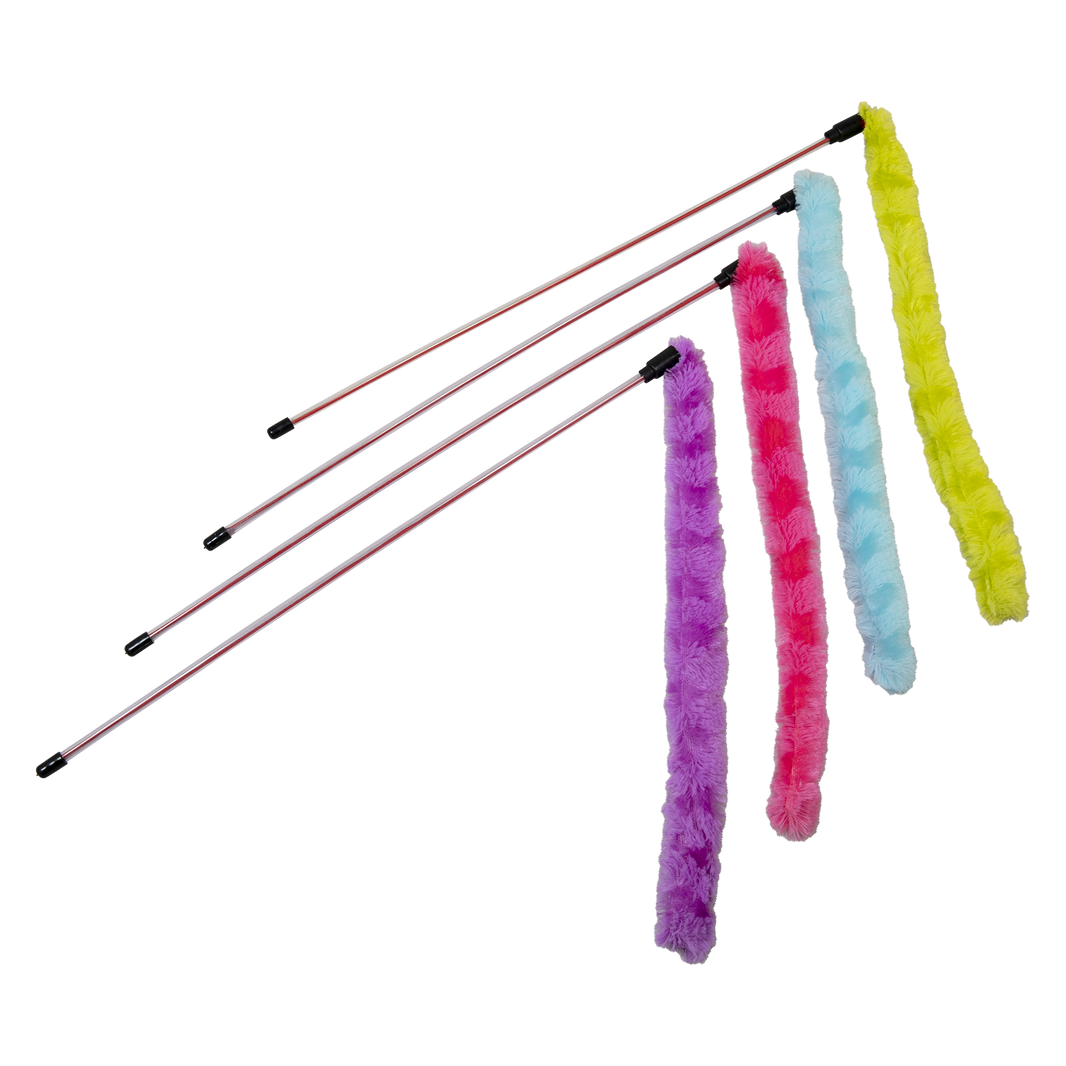 JV FUN DANGLERS Kattenhengel pluizig lint Meerkleurig