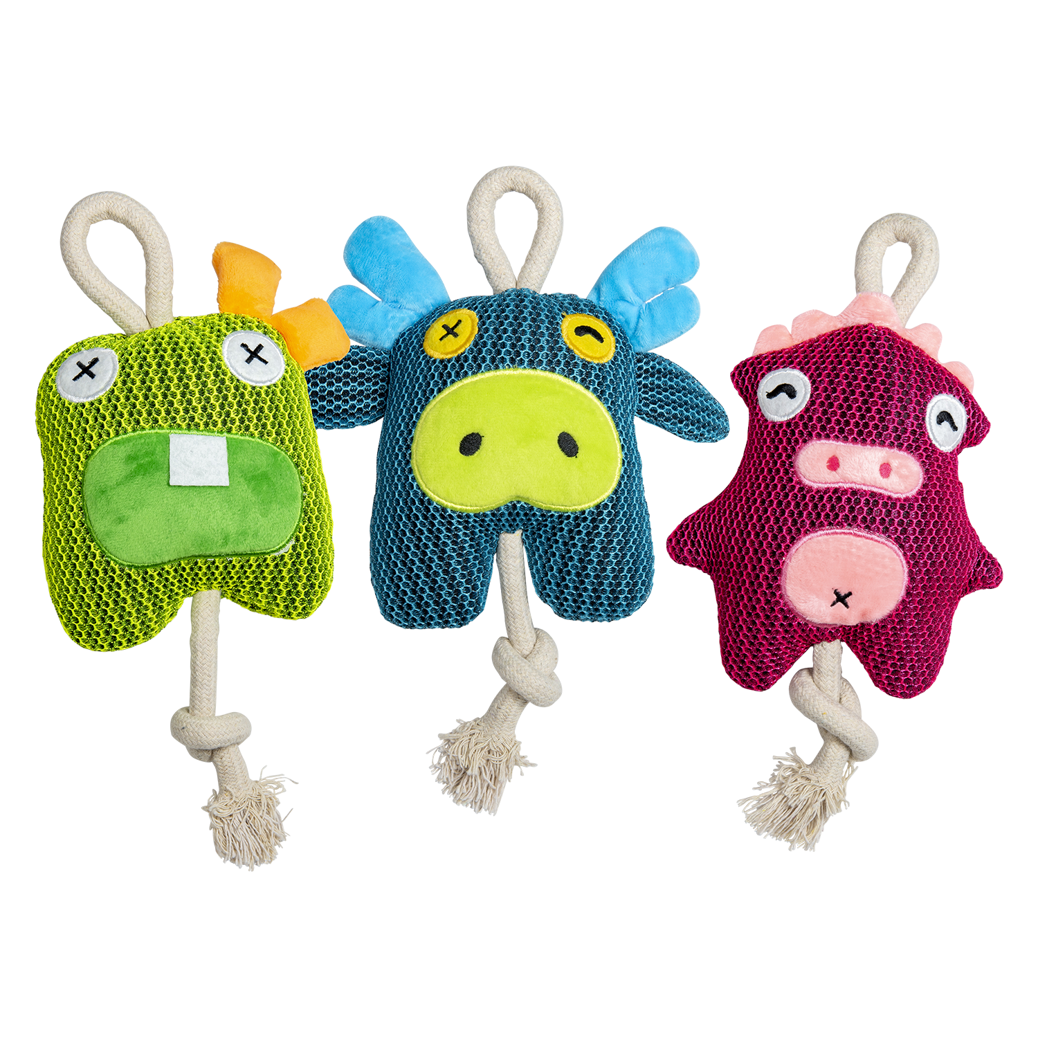 JV VELVETIES Kikker-Varken-Koe Assorti 28cm