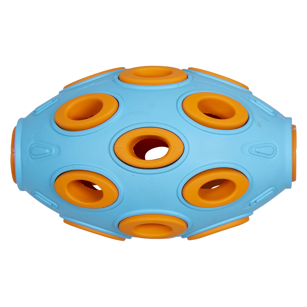 JV RUBBER TOYS Traktatie-ei Donkerblauw/Oranje-12cm