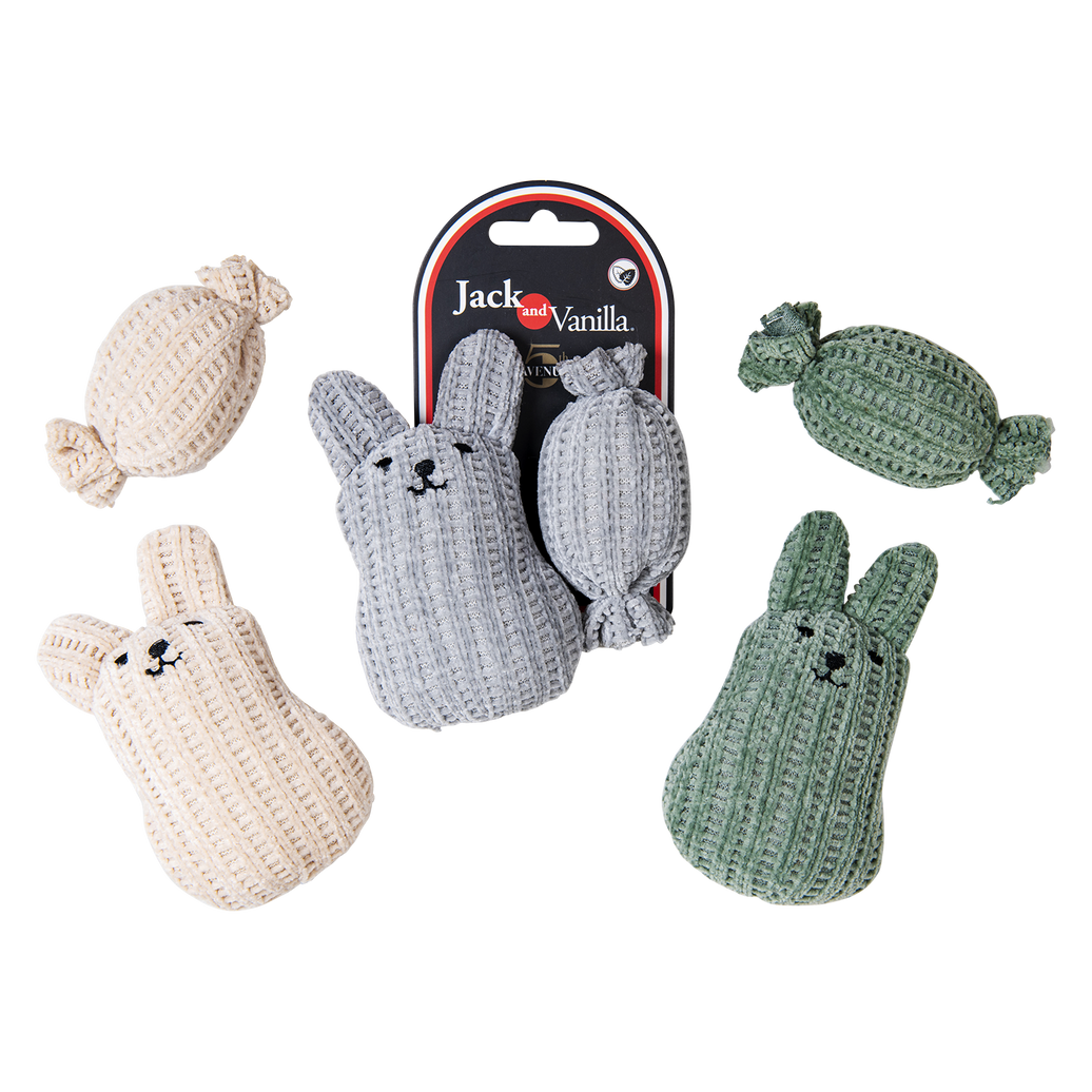 PURRL Konijn met snoepje 2pcs, met Catnip