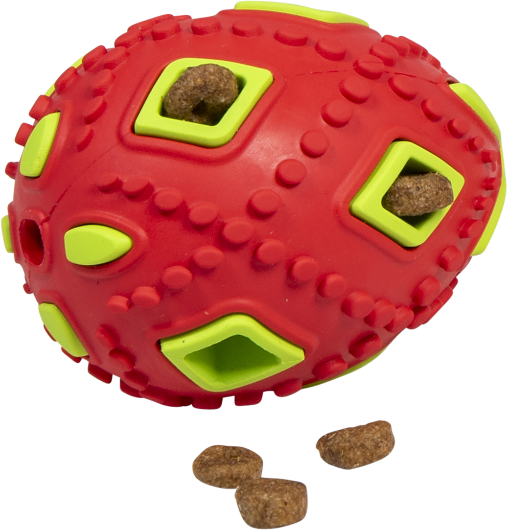 JV RUBBER TOYS Traktatie-ei Oranje/Groen-8cm