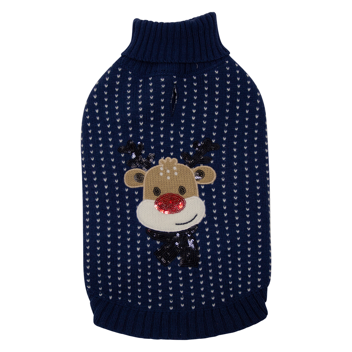 JV 5th Avenue Dogwalk Trui met Rendier Donkerblauw