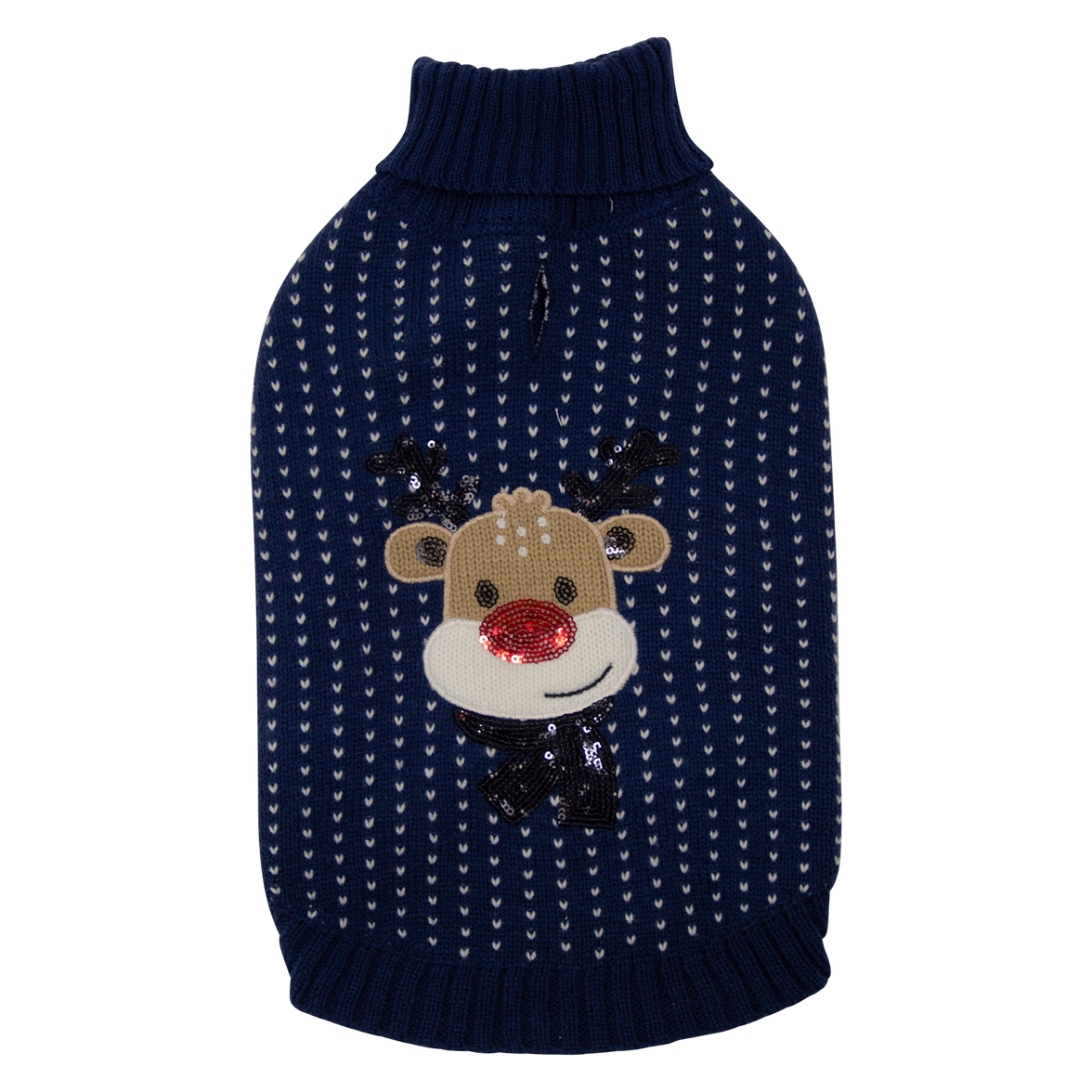 JV 5th Avenue Dogwalk Trui met Rendier Donkerblauw