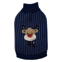 JV 5th Avenue Dogwalk Trui met Rendier Donkerblauw