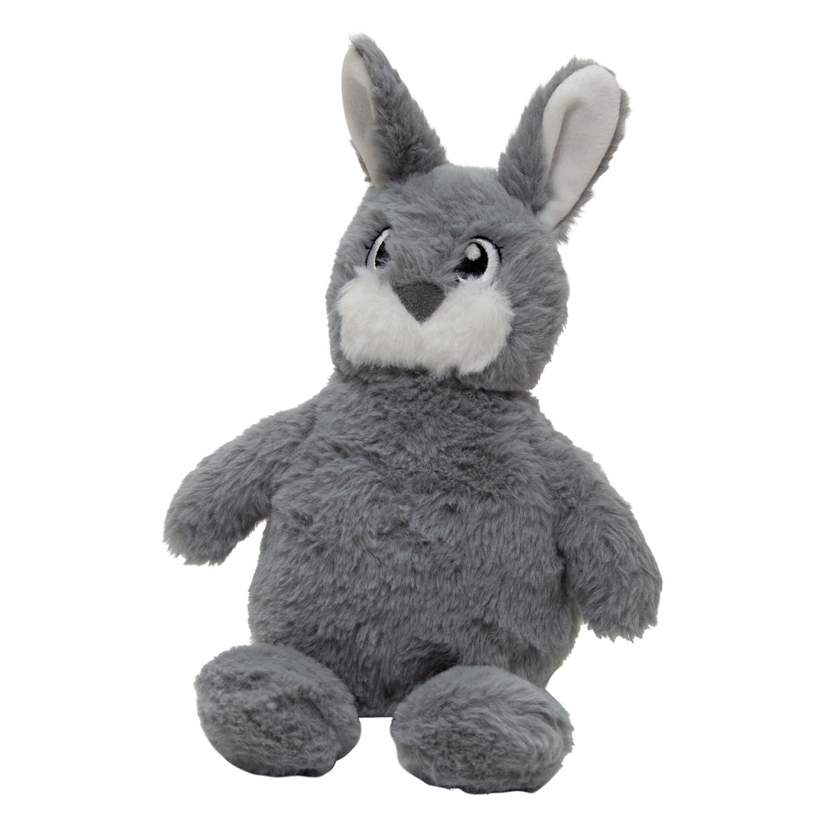 Knuffel Konijn met Pieper 27cm Grijs