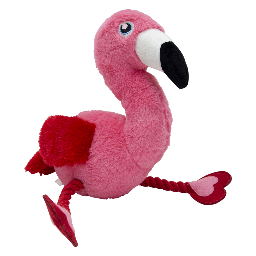 Knuffel Flamingo Roze met pieper S