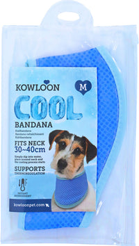 Kowloon Cool bandana PVA blauw M, 30-40 cm