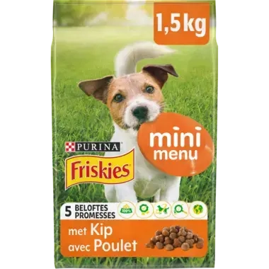 FRISKIES® MINI MENU kleine Hondenbrokjes met kip en groenten 1.5kg