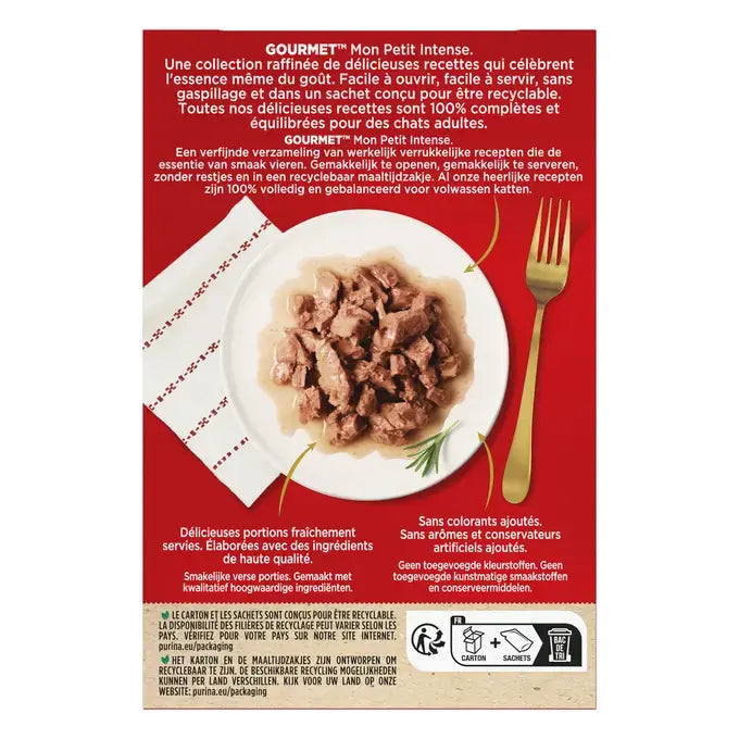 GOURMET™ Mon Petit Intense met Vis (Tonijn, Zalm en Forel) 6x50g