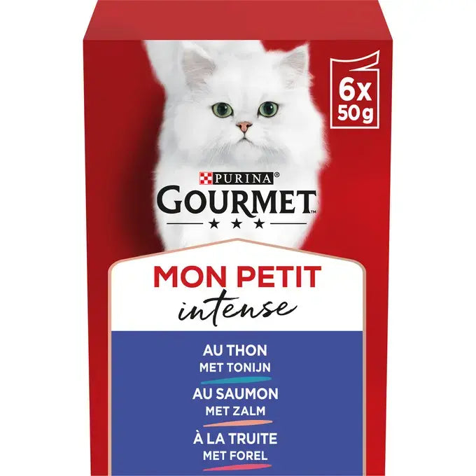 GOURMET™ Mon Petit Intense met Vis (Tonijn, Zalm en Forel) 6x50g