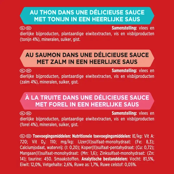 GOURMET™ Mon Petit Intense met Vis (Tonijn, Zalm en Forel) 6x50g
