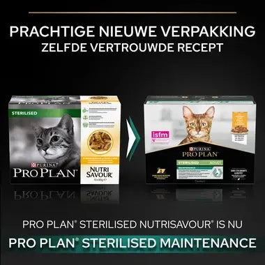 PRO PLAN® Sterilised Kat Maintenance Malse Stukjes Kip in Saus 10x85g