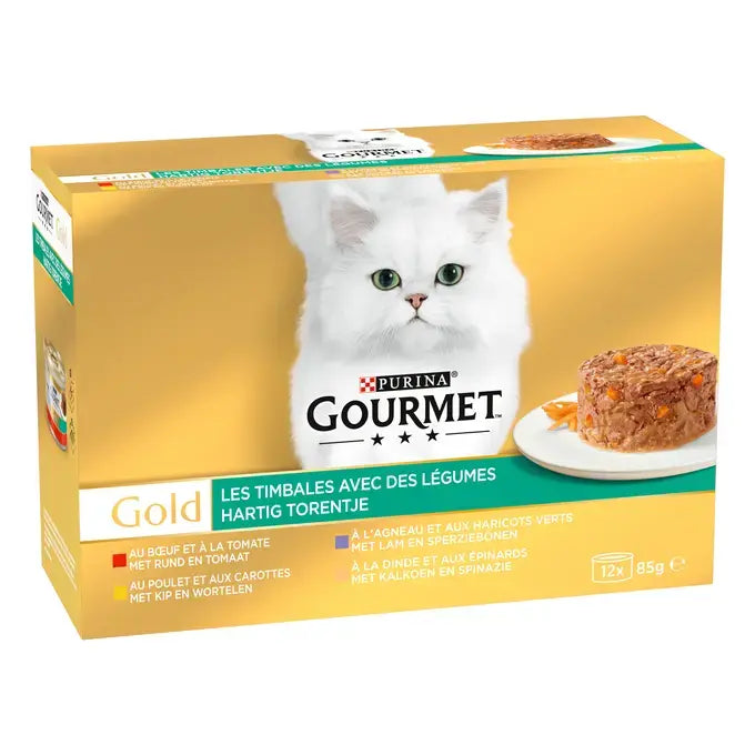 GOURMET® Gold Hartig Torentje met Groenten 12x85g